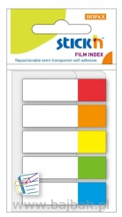 Zakładki indeksujące 5 kolorów neon STICK`N 