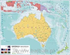 AUSTRALIA 1 strona mapa fizyczna; 2 strona mapa polityczna 