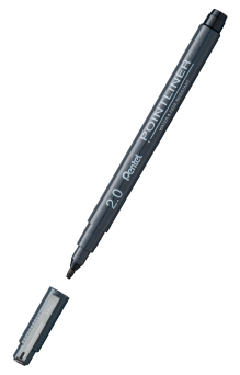 Cienkopis kalibrowany POINTLINER czarny 2 mm S20P-C20A