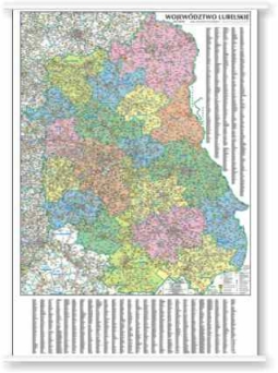 LUBELSKIE- mapa administracyjno - samochodowa 100x120 1:200 000