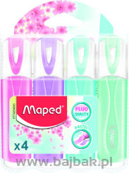 Zakreślacz FLUO PEPS  zestaw 4 kolory pastelowe MAPED 742546