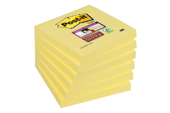 Bloczek samoprzylepny Post-it® Super Sticky, żółty,  90 kartek, 76x76