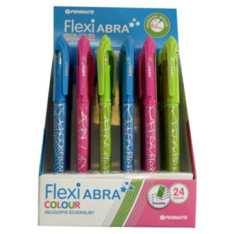Długopis ścieralny FLEXI Abra mix kolorów (wkład niebieski)