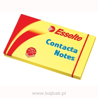 Kartki samoprzylepne CONTACTA 125*75 żółte ESSELTE