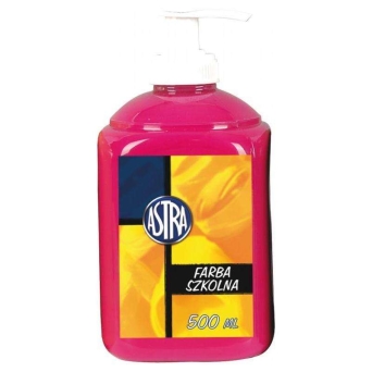 Farby ASTRA szkolne 500 ml - różowa