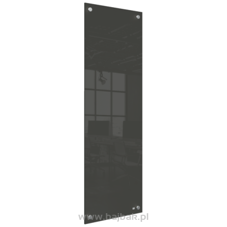 Mała podłużna szklana tablica suchościeralna Nobo Home 300x900mm, czarna 1915610