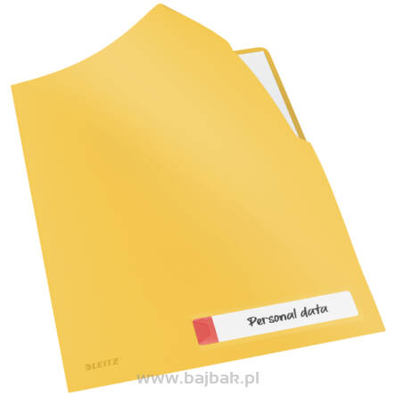 Folder A4 z kieszonką na etykietę Leitz Cosy, żółty