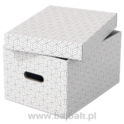 Pudełka domowe do przechowywania, rozmiar M, 3 sztuki, białe Esselte 628282