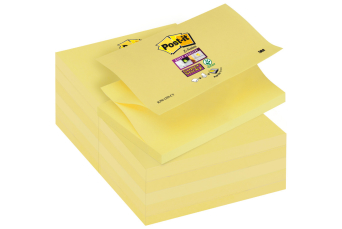 Bloczki samoprzylepne R350-12SS-CY Post-it® Super sticky Z-Notes, żółte, 12 sztuk po 90 kartek, 76x127mm 