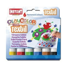 Farby w sztyfcie Playcolor textil one 6 kolorów