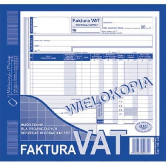Faktura VAT 2/3 A4-wielokopia MICHALCZYK i PROKOP