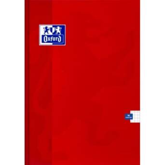 Brulion A5 96 kartek, ESSE kratka z marginesem OXFORD 400136915 czerwony