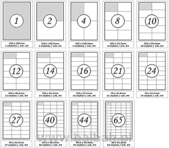 Etykiety samoprzylepne DATURA / DOTTS A4 52,5x29,6 mm 100 ark., 40 etyk.na arkuszu