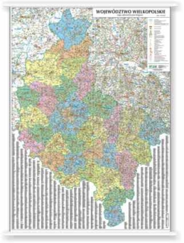 WIELKOPOLSKIE - mapa administracyjno - samochodowa 100x120 1:240 000 