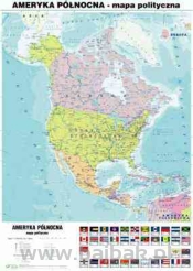 AMERYKA PÓŁNOCNA 1 strona mapa fizyczna; 2 strona mapa polityczna