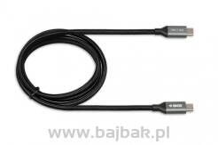 Kabel do transferu danych i zasilania USB 2w1 TYP C czarny 1m (2A) Ibox IKUMTC