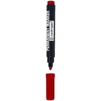 Marker  permanentny DRY SAFE INK Centropen czerwony
